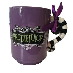 NWT‎ Beetlejuice Mug By Magenta Halloween Cup Purple NWT